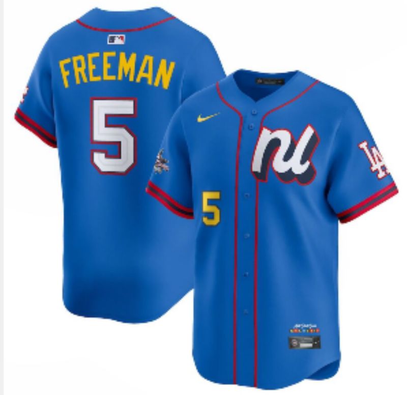Men 2025 Los Angeles Dodgers #5 Freeman Blue All star Nike MLB Jersey style 3
